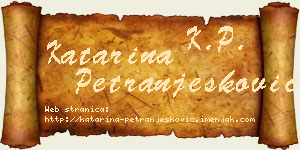 Katarina Petranjesković vizit kartica